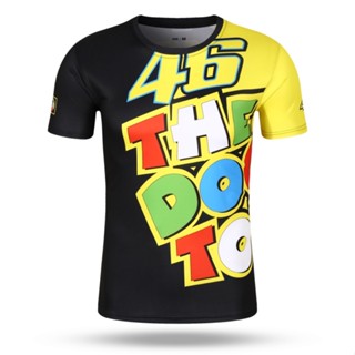 เสื้อยืดแขนสั้น แบบแห้งเร็ว พิมพ์ลาย 46 Rossi VR46 The Doctor สําหรับแข่งรถจักรยานยนต์