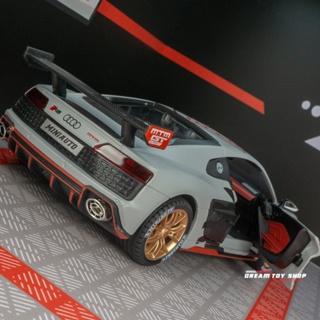 [Boxed] โมเดลรถยนต์ 1: 24 Audi R8 Rally Supercar Sound Light โลหะ ของเล่นสําหรับเด็ก