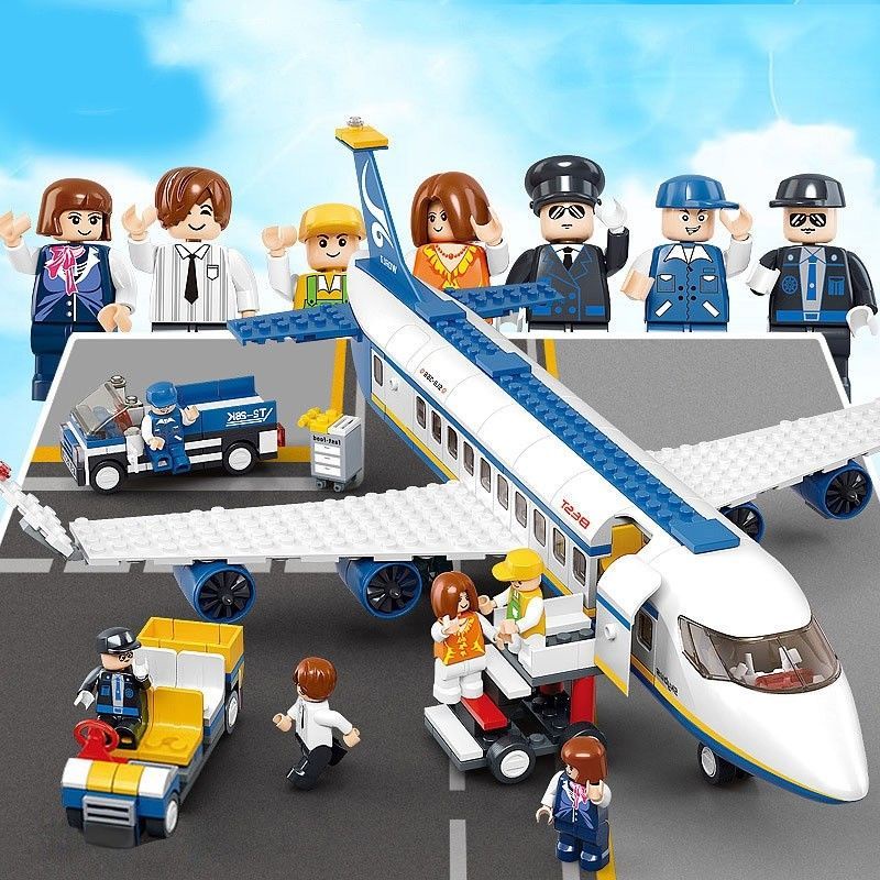 Block Toys 296 บาท ของเล่นตัวต่อเลโก้ เครื่องบินรบ เฮลิคอปเตอร์ จรวด สนามบิน เข้ากันได้กับเลโก้ สําหรับเด็กผู้ชาย Mom & Baby