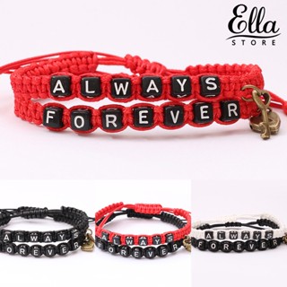 Ellastore123 สร้อยข้อมือกําไลข้อมือ แบบถัก แมนนวล สไตล์โรแมนติก สําหรับผู้หญิง 2 ชิ้น ต่อชุด