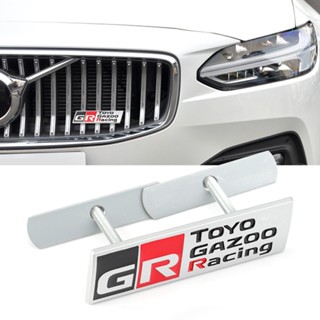 【พร้อมส่ง】สติกเกอร์โลโก้ 9x2.3 ซม. ติดตั้งง่าย สําหรับตกแต่งรถยนต์ Toyota GR Gazoo Racing Logo