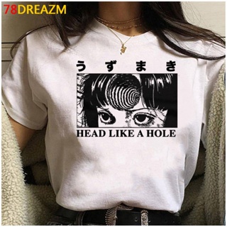 [S-5XL]เสื้อยืด ผ้าฝ้าย พิมพ์ลายการ์ตูนอนิเมะสยองขวัญ Tomie Shintaro Kago Junji Ito สไตล์ญี่ปุ่น สําหรับผู้ชาย