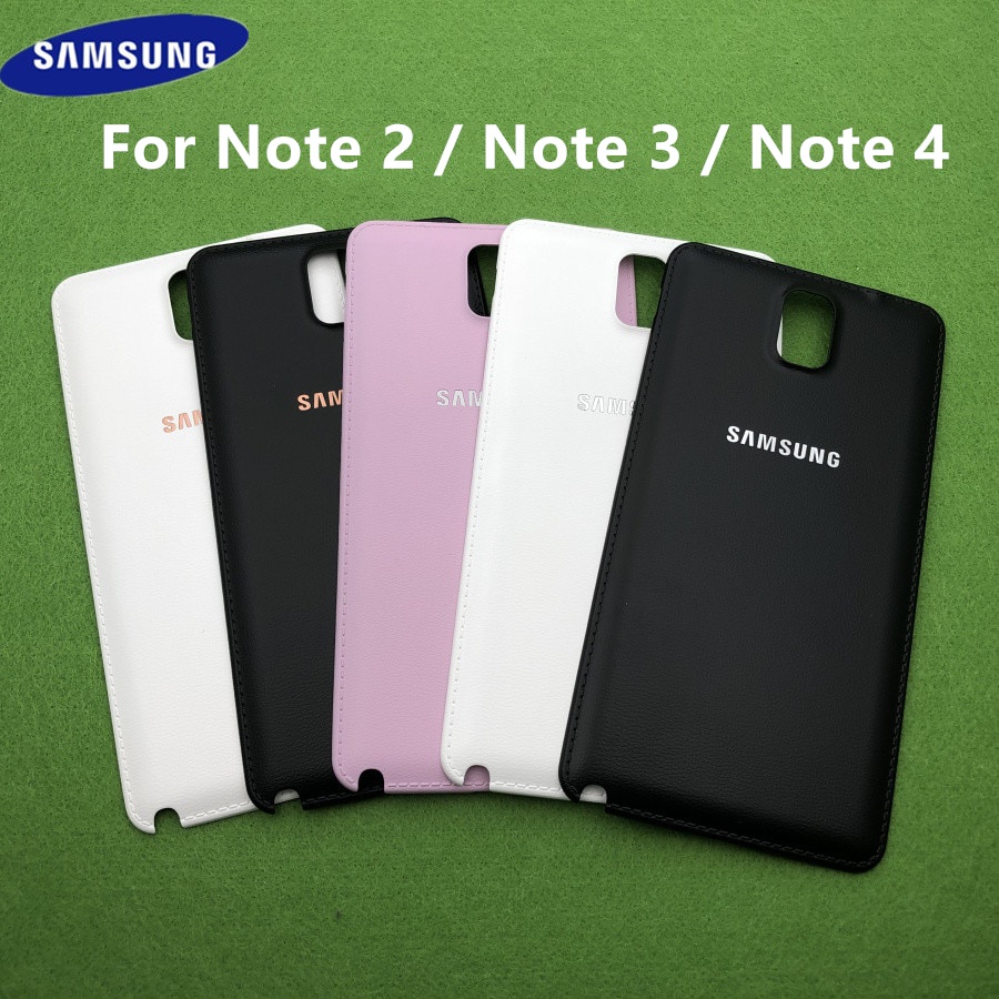 ของแท้ ฝาครอบแบตเตอรี่ด้านหลังโทรศัพท์ สําหรับ Samsung Galaxy Note 3 N9005 N900 Note 4 N910 Note 2 N7100