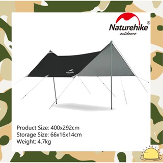 Naturehike NH20TM006 : Girder shelter tarp with 2 poles Hexagon (ฺBlack)