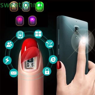 Sweetjohn Nfc สติ๊กเกอร์ไฟ Led หลากสีสําหรับตกแต่งเล็บ