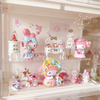 ตุ๊กตาฟิกเกอร์ Sanrio My Melody Tea Party Q Version ของเล่นสําหรับเด็ก