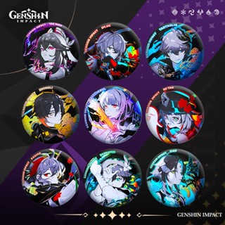 เข็มกลัด ลายเกม Genshin Impact Kazuha Yae Miko Venti Hu tao Xiao Zhong Li ขนาด 58 มม. อุปกรณ์เสริม สําหรับเสื้อผ้า ของขวัญ