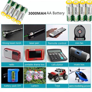 BTY เครื่องชาร์จเร็ว 8 ช่อง + BTY ถ่านชาร์จ AA 3000 mAh NIMH Rechargeable Battery （8 ก้อน） ถ่าน