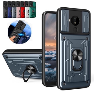 Shockproof Armor Case For Nokia C30 C1 C10 C20 G10 G20 X100 Casing Slide Camera Detachable Holder Lens Protection Bracket Metal Ring Back Cover