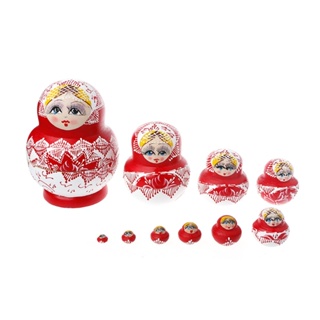 R-r ตุ๊กตารัสเซีย Matryoshka แฮนด์เมด หลากสี ของเล่นสําหรับเด็ก