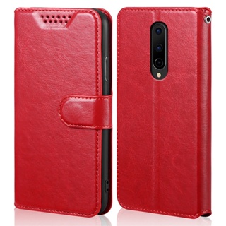 เคสโทรศัพท์หนัง PU แบบฝาพับ พร้อมช่องใส่บัตร สําหรับ OnePlus 8 OnePlus 8T