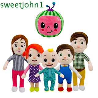 Sweetjohn ของเล่นตุ๊กตาโคโคเมล่อน น่ารัก เพื่อการศึกษา สําหรับเด็ก ครอบครัว แตงโม