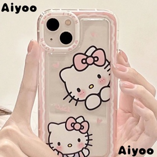 ✅Clco เคสโทรศัพท์มือถือใส แบบนิ่ม ลายการ์ตูนคิตตี้ กันกระแทก สําหรับ Apple iPhone 14 13promax 12 11 xr xs 7 8p