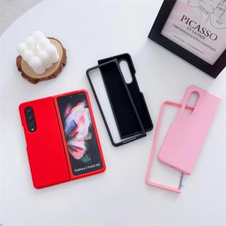 เคสโทรศัพท์มือถือ ยางซิลิโคนนิ่ม ไมโครไฟเบอร์ กันกระแทก สําหรับ samsung galaxy Z Fold 4 3 Z Fold 3 4