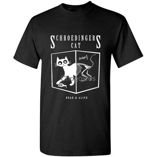 [S-5XL] เสื้อยืดลําลอง แขนสั้น พิมพ์ลายแมว Schroedingers Cat Sheldon เข้ากับทุกการแต่งกาย สําหรับผู้ชาย 638245