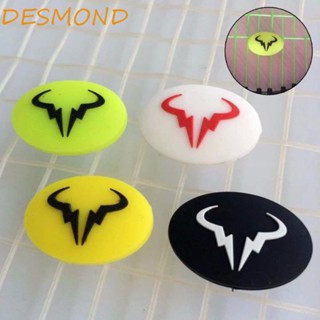 DESMOND Durable Vibration Dampeners Tennis Accessories Reduce Tennis Racquet Vibration Tennis Racket Shock Absorber Bull Head Anti-vibration Absorber Racket Shock Reduce Cartoon Tennis Staff Silicone/Multicolor