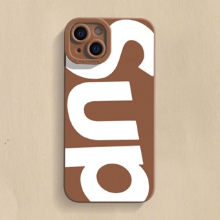 Sup Letters Brown case For Iphone 14 Phone Case for Iphone13promax Soft XS/11/Xr/12/8Plus