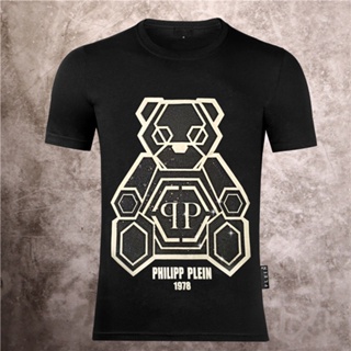 PHILIPP PLEIN T Shirt High Quality Round-Neck  Mens Short Sleeve Shirt_01