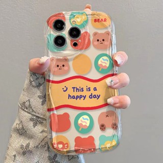 ✅เคสโทรศัพท์มือถือแบบนิ่ม ใส กันกระแทก ลายหมีน้อยน่ารัก สําหรับ iPhone 14 13promax 12 11 7 8p xsxr