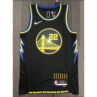 เสื้อกีฬาแขนสั้น ลายทีม NBA jersey Golden State Warriors 22 3 แบบ 2022# Wiggins เสื้อกีฬาบาสเก็ตบอล รุ่นที่ 75 สีดํา