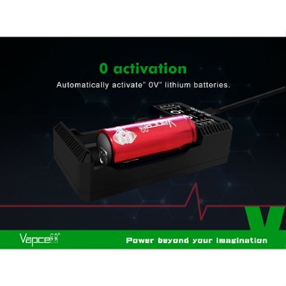 Vapcell U2 เครื่องชาร์จ สำหรับถ่านชาร์จ 18650 แท้ 100% รางชาร์จ 1.2v 3.7v 2 ช่อง รองรับถ่าน AA AAA 14500 18650 26500