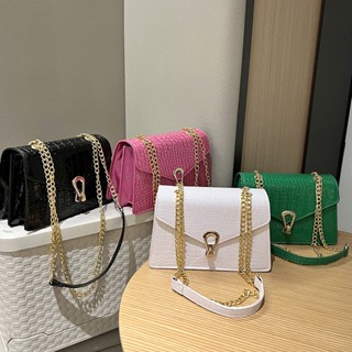 กระเป๋าสะพายข้าง กระเป๋าโซ่ ลายจระเข้ สไตล์เกาหลี LB3PBZA0360