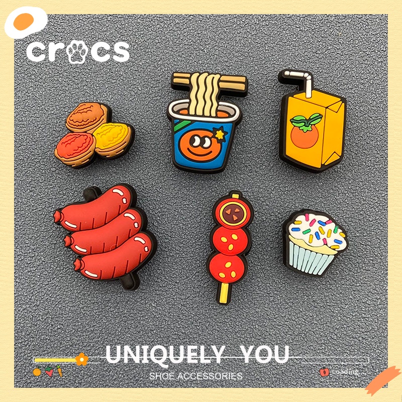 อุปกรณ์เสริม จี้รูปดอกไม้ สําหรับตกแต่งรองเท้า Crocs jibbitz Gourmet Series
