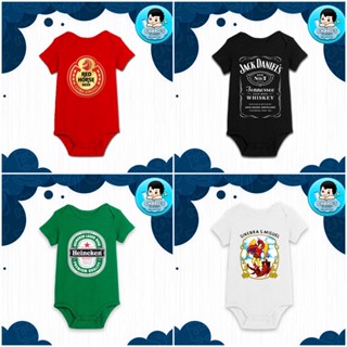 พิมพ์โลโก้เครื่องดื่มที่กําหนดเองบน Baby Onesie (ม้าแดง, แจ็ค D, Hnken, Ginebra) 8EYO