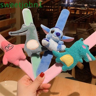 Sweetjohn สายรัดข้อมือ ตุ๊กตาฉลาม Stitch ของเล่นสําหรับเด็ก