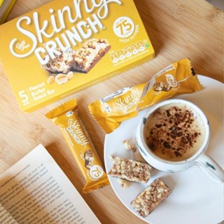 (เจ)  skinny crunch peanut butter 68Kcal (SKINNY BARS )  gluten free ขนมนำเข้าจากอังกฤษ c682