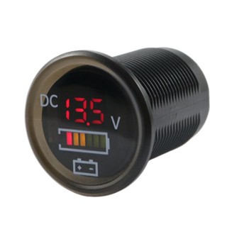 for DC 12V/24V Car Boat Voltmeter Battery Monitor IP67 Waterproof LED Voltage Ga