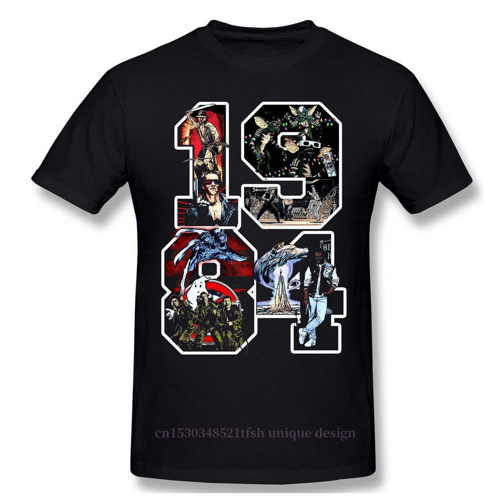 เสื้อยืดแขนสั้น ผ้าฝ้าย 100% พิมพ์ลาย Rengoku 1984 Gremlins 1984 สําหรับผู้ชาย ผ้าฝ้ายแท้_03