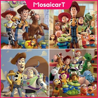 【MA】ภาพวาดปักเพชร ทรงกลม ลายการ์ตูน Toy Story 5D ขนาด 30X40 ซม. สําหรับตกแต่งบ้าน