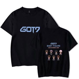  ใหม่เอี่ยมHip Hop Got7 Kpop Baby Figure Tshirts Cartoon Print Men Women T Shirts Tee Tshirtเสื้อยืด เสื้อเบลาส์