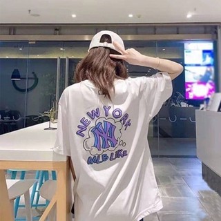 MLB เสื้อยืด MLB LIKE UNISEX T-SHIRT แขนสั้นพิมพ์ลายตัวอัก