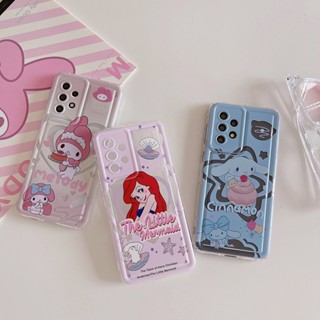 เคสโทรศัพท์มือถือแบบนิ่ม TPU ใส กันกระแทก ลายการ์ตูน Melody Mermaid น่ารัก สําหรับ Samsung Galaxy A52 A53 5G A33 A22 4G A23 A21S A13