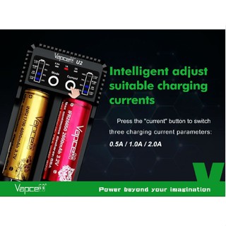 [ประกัน 1 ปี] เครื่องชาร์จถ่าน Vapcell U2 แท้ 100% สำหรับ 18650, 16340, 21700, AA, AAA (ไม่รวมถ่าน) ถ่าน