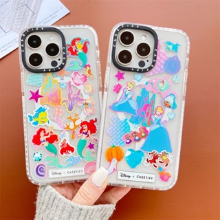 【Disney Princess】CASETiFY เคสโทรศัพท์มือถืออะคริลิค แบบแม่เหล็ก ป้องกัน พิมพ์ลายตัวอักษร สําหรับ iPhone 14 Pro MAX 11 12 13 Pro MAX 14 Plus