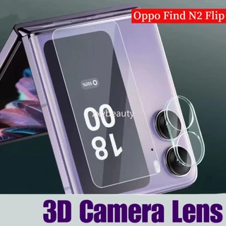 2in1 ฟิล์มกระจกนิรภัยกันรอยหน้าจอ เลนส์กล้อง 3D แบบใส สําหรับ Oppo Find N3 N2 FindN2 Flip N2Flip Filp CPH2437 FindN2Flip N3Flip PHT110