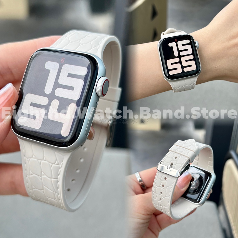 สายนาฬิกาข้อมือซิลิโคน สําหรับ Apple Watch Ultra 2 Ultra Series 9 8 7 6 SE 5 4 3 2 1 ขนาด 49 มม. 41 มม. 45 มม. 44 มม. 42 มม. 40 มม. 38 มม.