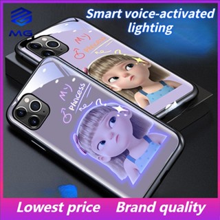 Mg เคสโทรศัพท์มือถือกระจก LED ลายผู้หญิงแฟนตาซี สําหรับ Samsung S23Plus S23ultra S21ULTRA S21+ S22+ S22ULTRA S20+ A53 A72 A71 A52 A51 A32 A21S NOTE10 10Plus NOTE20ultra