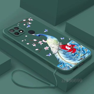 เคสโทรศัพท์ ซิลิโคนนิ่ม ป้องกัน กันชน ลายนกยูง สําหรับ OPPO A15 OPPO A15S OPPO F1S A59 OPPO F5 OPPO F7 OPPO A37