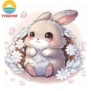 5D DIY Full Round Drill Diamond Painting Rabbit Kit Home Decoration Art Craft