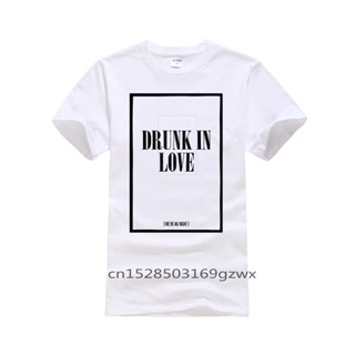 เสื้อยืดแขนสั้นลําลอง คอกลม พิมพ์ลายดอกไม้ DRUNK IN LOVE FLAWLESS สําหรับผู้ชาย และผู้หญิง