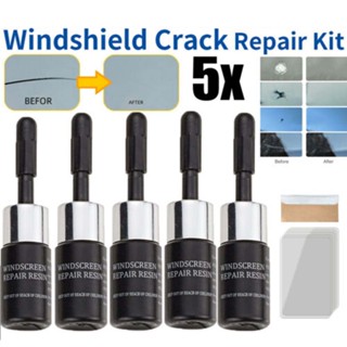 5Pcs Premium Automotive Glass Nano Repair Fluid Kit Windshied Crack Fix Tool