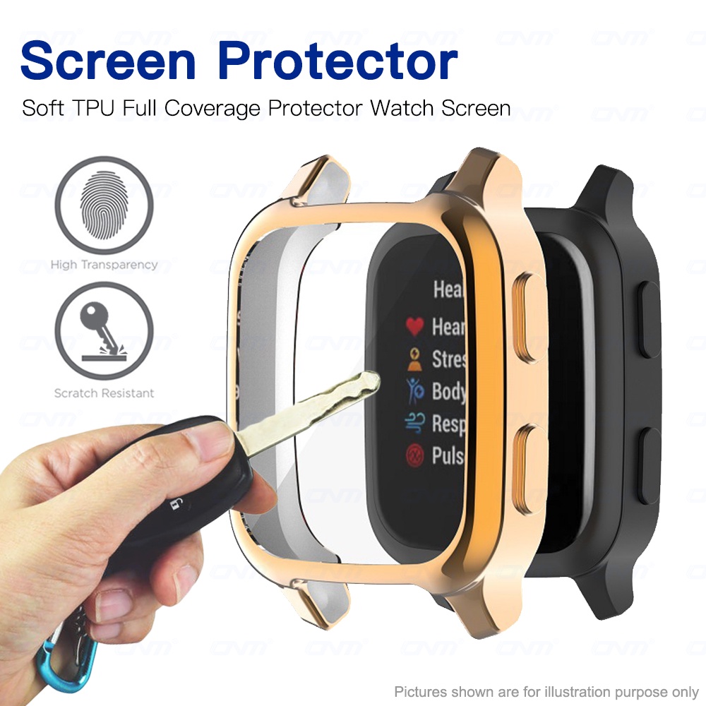 Tpu ฝาครอบเต็มรูปแบบ สําหรับ Garmin Venu SQ 2 ป้องกันหน้าจอ กันรอยขีดข่วน น้ําหนักเบา กันชน