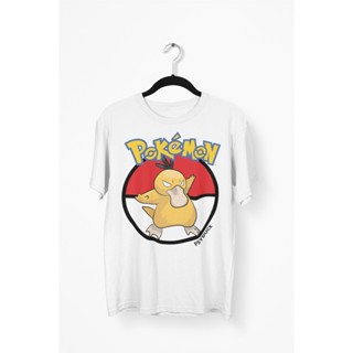 เสื้อยืดแขนสั้นเสื้อยืด Unisex รุ่น ไซดัค โปเกม่อน Psyduck Pokemon Edition T-Shirt แบรนด์ Khepri 100%cotton combผ้านุ่มพ