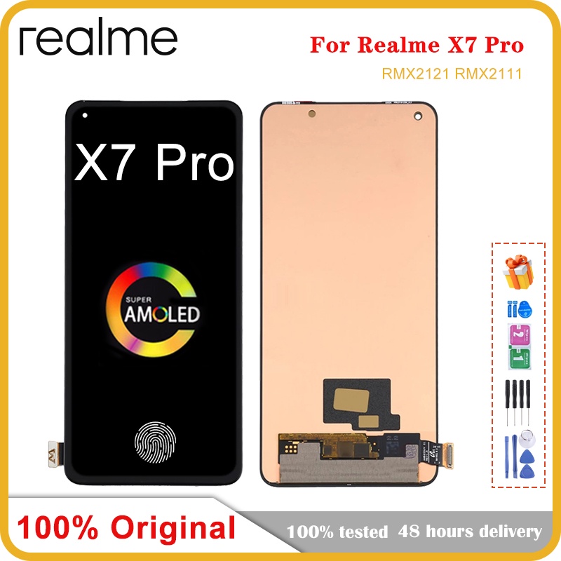 หน้าจอสัมผัส LCD AMOLED 6.5 นิ้ว สําหรับ OPPO Realme X7 Pro 5G RMX2121 RMX2111 Realme X7 Pro Uniaux