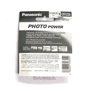 พร้อมส่ง&gt; ถ่านกล้องถ่ายรูป Panasonic CR123 / CR123A / 123 / 123A แท้ 100% ถ่าน