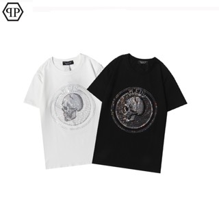 PHILIPP PLEIN Fashion Hot Drill Cotton Unisex Short Sleeve T-Shirt_01